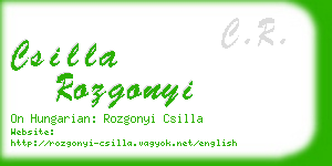 csilla rozgonyi business card